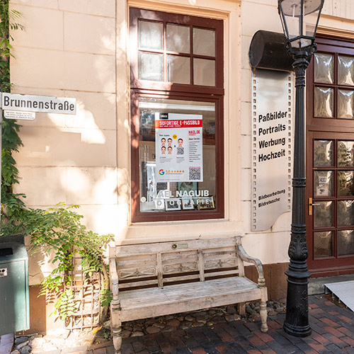Außenansicht des Fotostudios in Leer, Ostfriesland